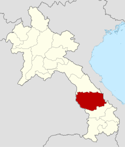 沙湾拿吉省在老挝的位置