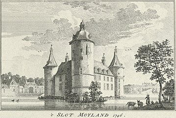 AnonymousUnknown author (engraver). Schloss Moyland. 1746.