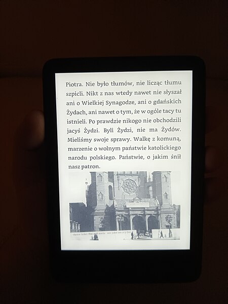 File:Screen of Kindle Paperwhite 5, 11th generation, in night mode. 6 inch version (C2V2L3).jpg