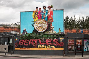 Sgt. Pepper's 50th Anniversary Billboard in London.jpg