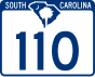 Indicatore della South Carolina Highway 110