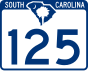 South Carolina Highway 125 marker 