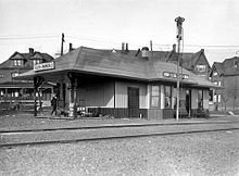 South Parkdale railway station in 1910. The station was opened in 1879. South Parkdale Station 2.jpg