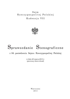 Sprawozdanie Stenograficzne z 36. posiedzenia Sejmu Rzeczypospolitej Polskiej.pdf