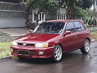 The third facelift 1996 "Fantastic Starlet" 1.3 SE-G 5-door (EP81), exclusively for Indonesian market only with facelifted JDM "Gi" bumpers and hood.