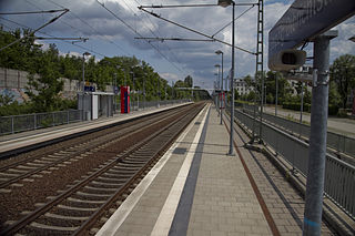 <span class="mw-page-title-main">Leipzig Olbrichtstraße station</span> Railway stop in Leipzig, Germany