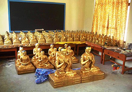 Buddha statues for new monastery, Kullu, H.P., India