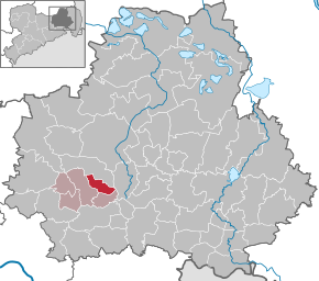 Poziția Steina pe harta districtului Bautzen