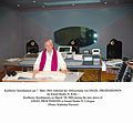 Karlheinz Stockhausen on 7 March 2004 during the mix-down of ANGEL-PROCESSIONS in Sound Studio N, Cologne. Photo by Kathinka Pasveer.