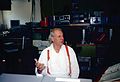 Karlheinz Stockhausen in the WDR studio in 1996. Photo by Kathinka Pasveer.