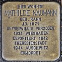 Stolperstein Bahnstr 16 Dinslaken Naumann Mathilde