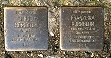 Stolpersteine für Alfred und Franziska Kornblum geb. Windmüller, Steinstraße 1