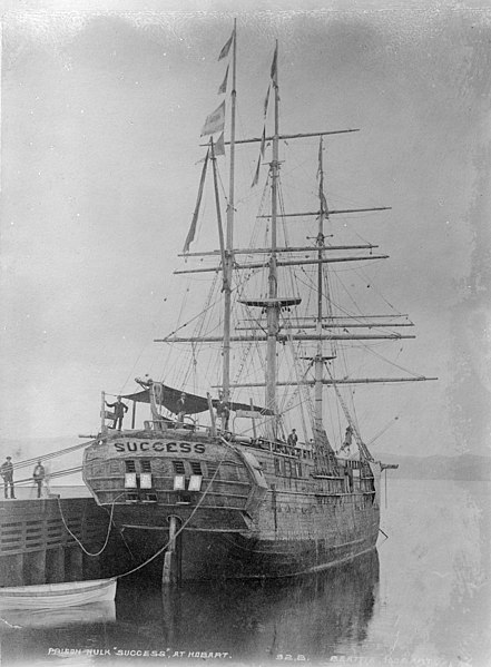 Prison ship Success at Hobart, Tasmania, Australia