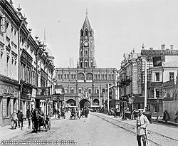 Сухарева башня, вид со Сретенки, 1900-е годы