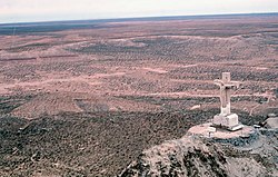 Statue du Christ-Roi (par Urbici Soler) sur le mont Cristo Rey à Sunland Park