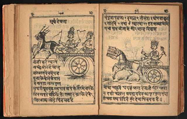 A depiction of Surya in an 1884 book, Indrajalakala (The Art of Magic); Jwala Prakash Press, Meerut