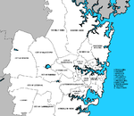 Die Local Government Areas van Sydney