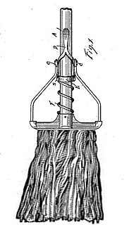 Mop Cleaning tool made up for coarse strings, yarn or other fabric substances attached to a stick