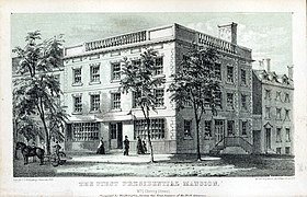 Primo palazzo presidenziale: Samuel Osgood House, Manhattan, New York. Occupato da Washington: aprile 1789 - febbraio 1790.
