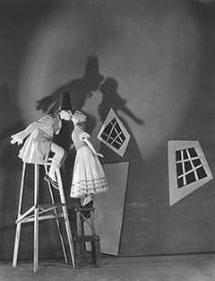 A publicity still from The Love of Zero, a 1927 avant-garde short film by Robert Florey