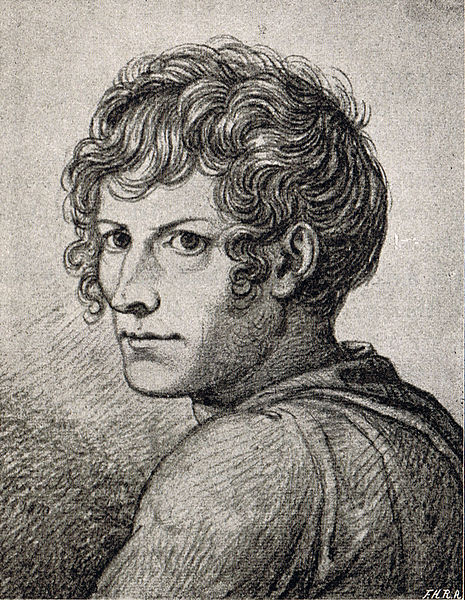 Self-portrait by Thorvaldsen while he was a student at the Royal Academy of Arts