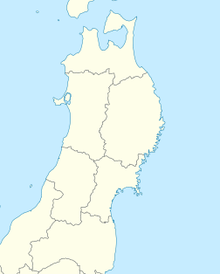 2019年福岛地震在東北地方的位置