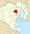 Location of Bunkyo in Tokyo