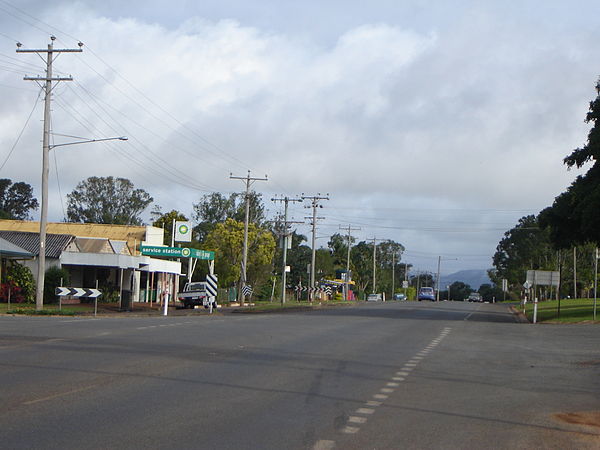 Kennedy Highway near the intersection with Main Street, Tolga