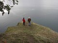 Two onlookers at a viewpoint in the park