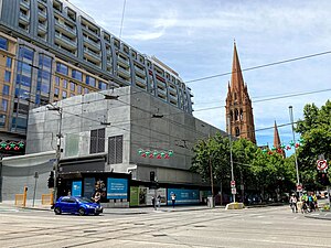 Town Hall Railway Station under construction December 2020.jpg