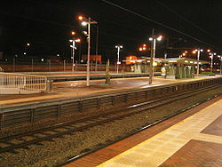 Claisebrook Station at night Transperth Claisebrook Train Station.jpg