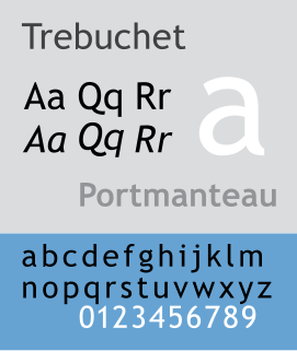 Trebuchet MS humanist sans-serif font