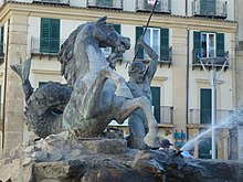 Particolare della fontana del tritone