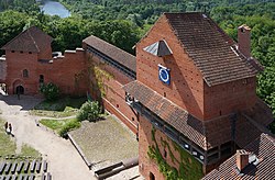 Le corps du château Turaida Castle, Turaida, Lettonie.