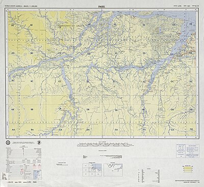 Karte der Mündung des Amazonas