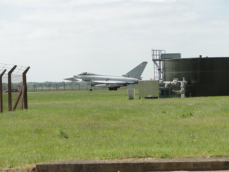 File:Typhoon on the perimeter track heading towards the runway - geograph.org.uk - 5798512.jpg