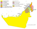Mapa dos emiratos