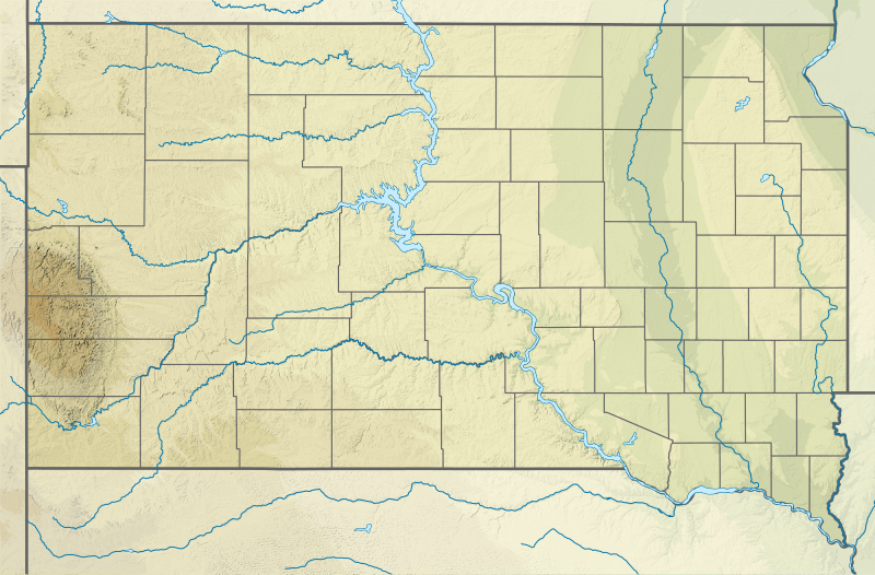 File:USA South Dakota relief location map.svg