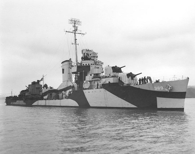 USS Mugford on 28 April 1944