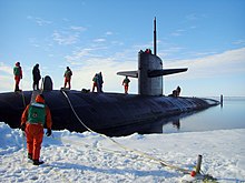 Providence in the Arctic ice, 1 July 2008 USS Providence (SSN-719) North Pole.jpg