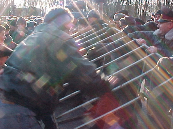 Mass clashes with Berkut in Kyiv, 9 March 2001