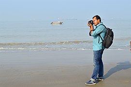 Upam Roy at Wikipedia Photowalk, Chittagong (01).jpg