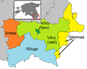 Gemeenten van Vru County