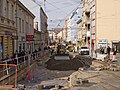 Čeština: Rekonstrukce tramvajové trati v Zenklově ulici, Praha English: Reconstruction of tram track in Zenkolva street, Prague