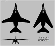 McDonnell Douglas proposed a variable geometry version of the Phantom, which was offered as a potential Phantom replacement. Variable-geometry Phantom.png