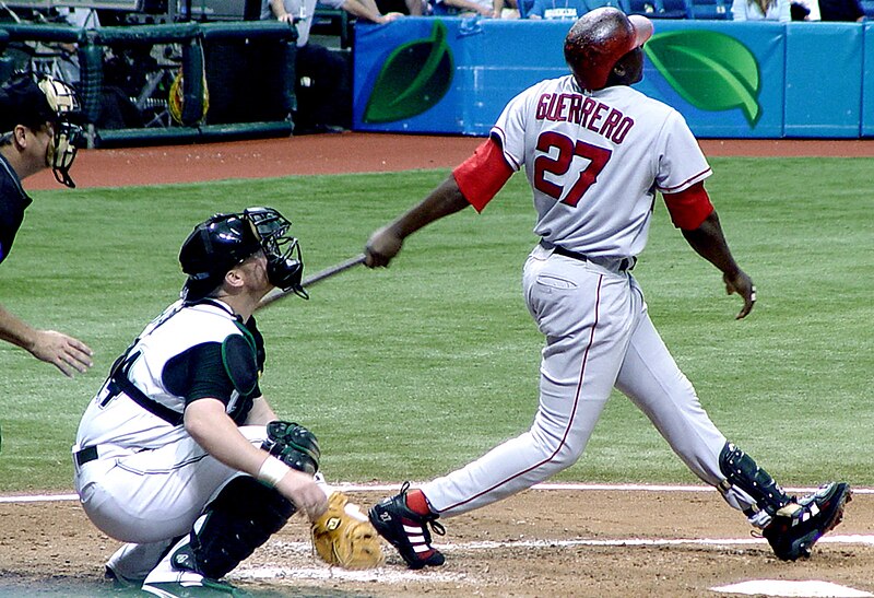 File:Vlad Guerrero swinging at a pitch.JPG