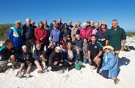 Club members and visitors at the Abrolhos Islands in 2016 WA Naturalist Excursion.jpg