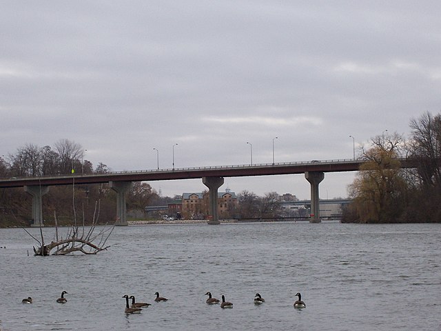The Wisconsin Route 47 bridge over the Lower Fox River in Appleton
