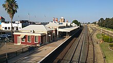 Station seen from footbridge WaggaWagga Railway Station.jpg