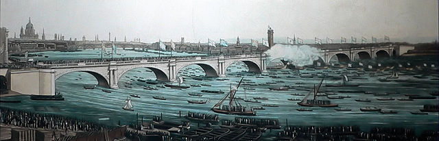 The opening of the first Waterloo Bridge on 18 June 1817